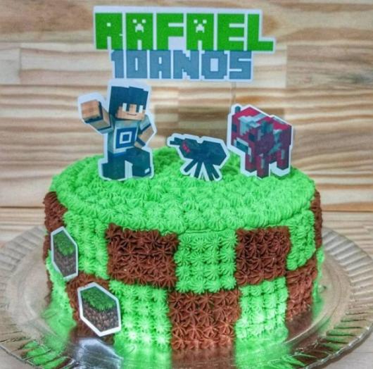 100 melhor ideia de Bolo minecraft  decorações de festa minecraft, festa  minecraft simples, festa infantil minecraft