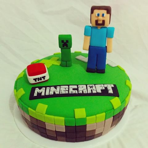 bolo minecraft pasta americana