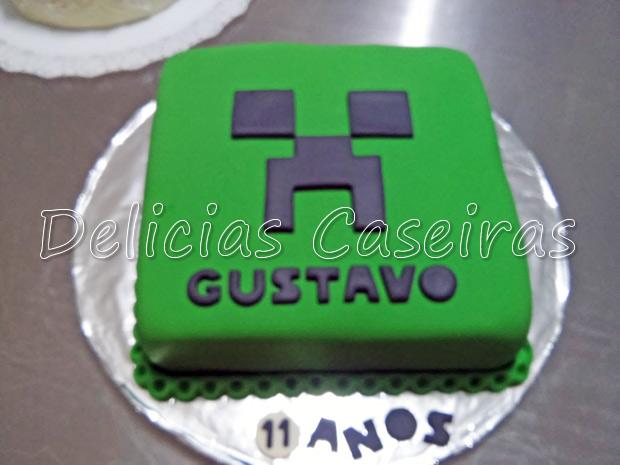 bolo minecraft quadrado