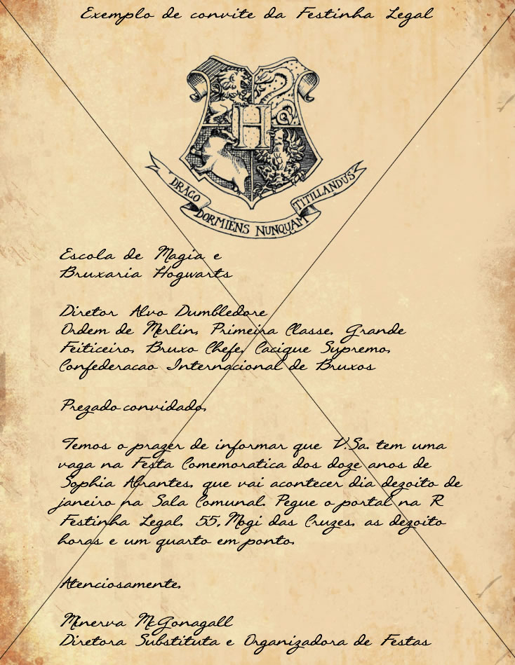 convites de aniversario harry potter