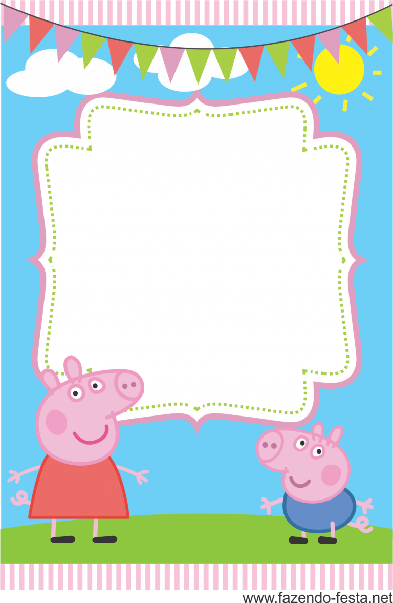 Convite Peppa Pig: 40 ideias para você se inspirar!