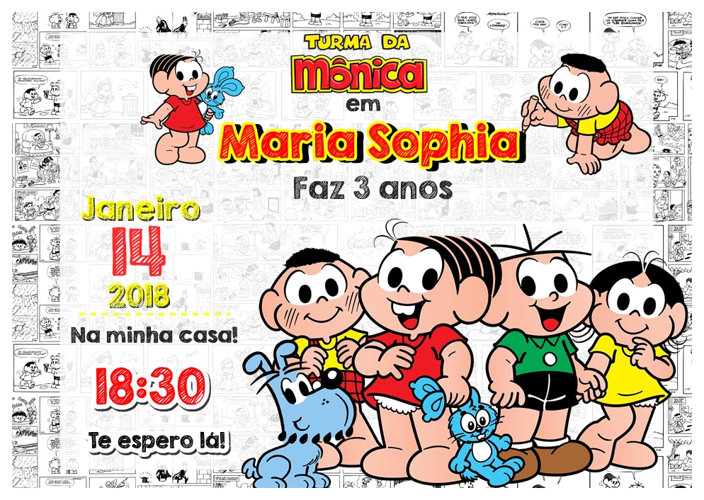 Convite Turma da Mônica 30 Ideias Para Você Se Inspirar! Convite Turma da Mônica 30 Ideias Para Você Se Inspirar!