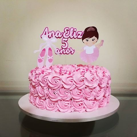 pink ballerina cake