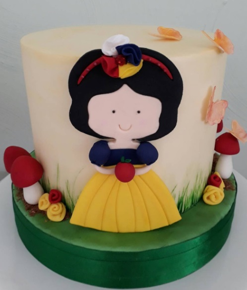 bolo branca de neve cute