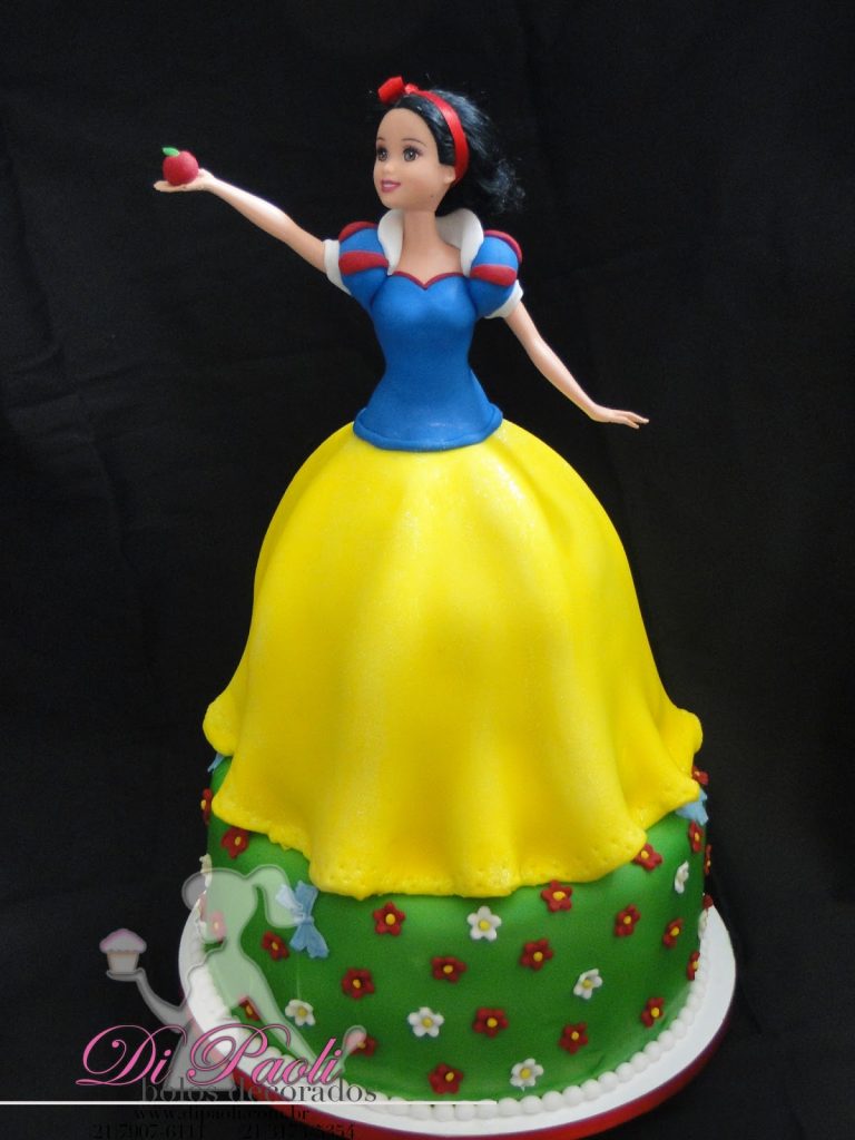 bolo branca de neve pasta americana