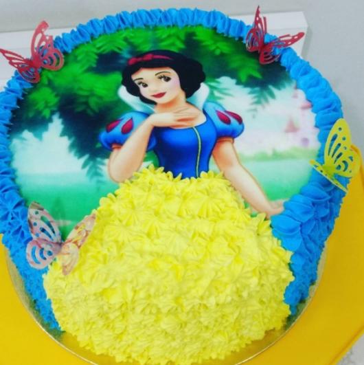 bolo branca de neve papel arroz