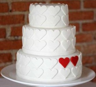 bolo de noivado branco