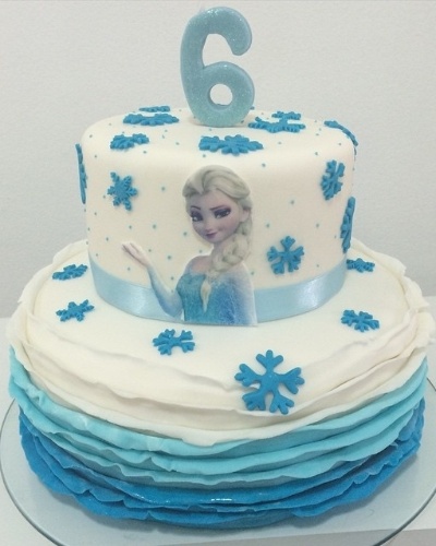 bolo da frozen simples