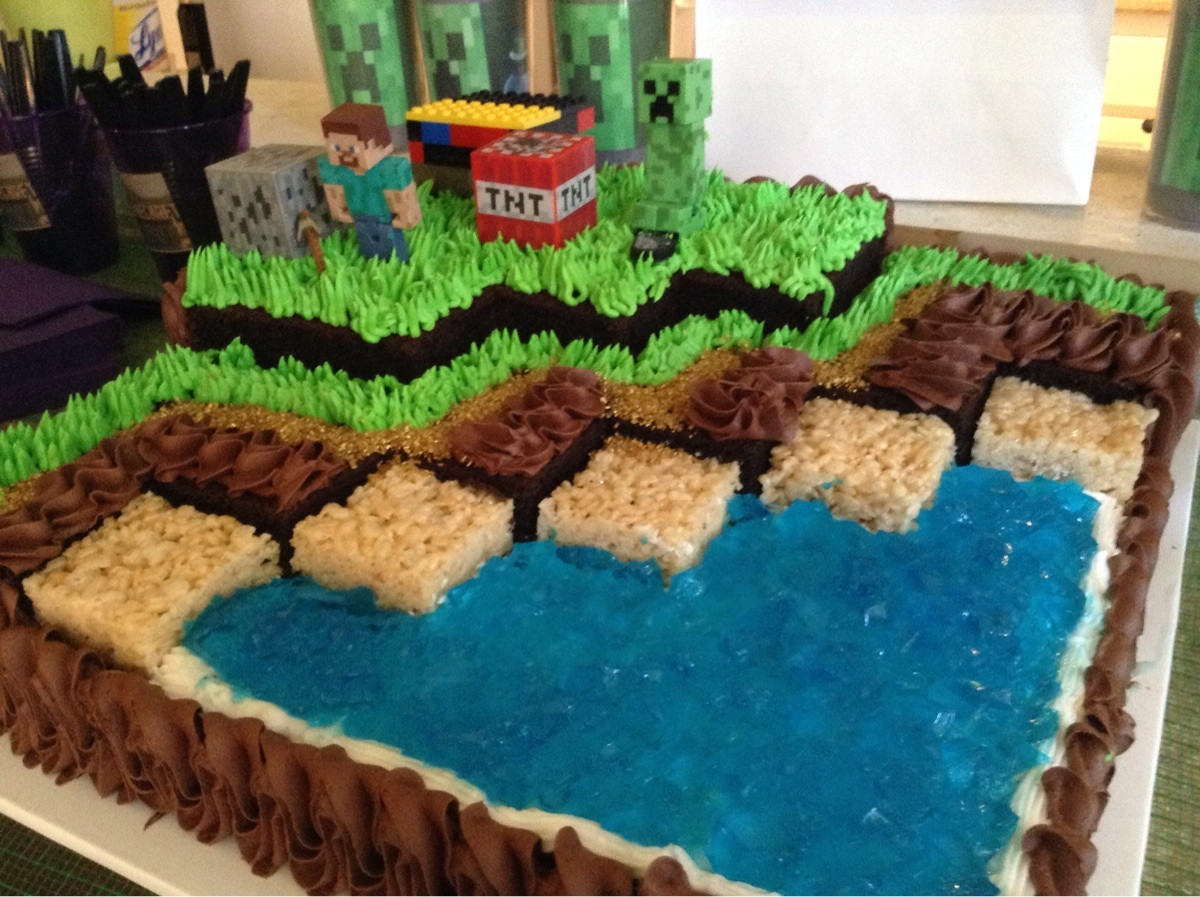 Bolo Personalizado do Minecraft de Chantilly