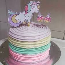 bolo unicornio com topper