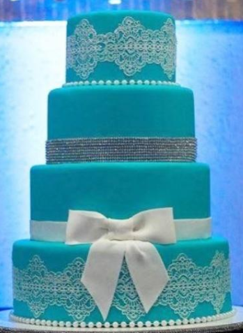 bolo azul turquesa