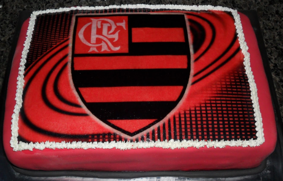 bolo do flamengo de papel arroz