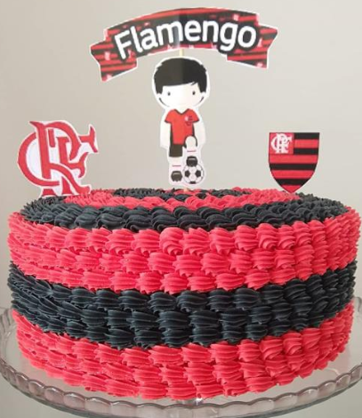 bolo do flamengo de glacê