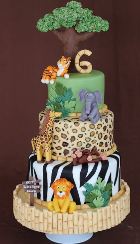 mesversario safari baby bolo