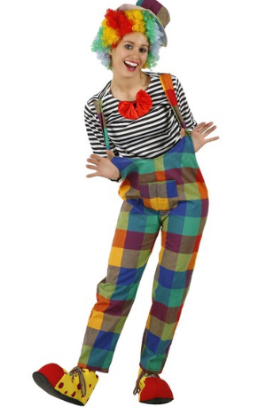 saia palhaço feminina