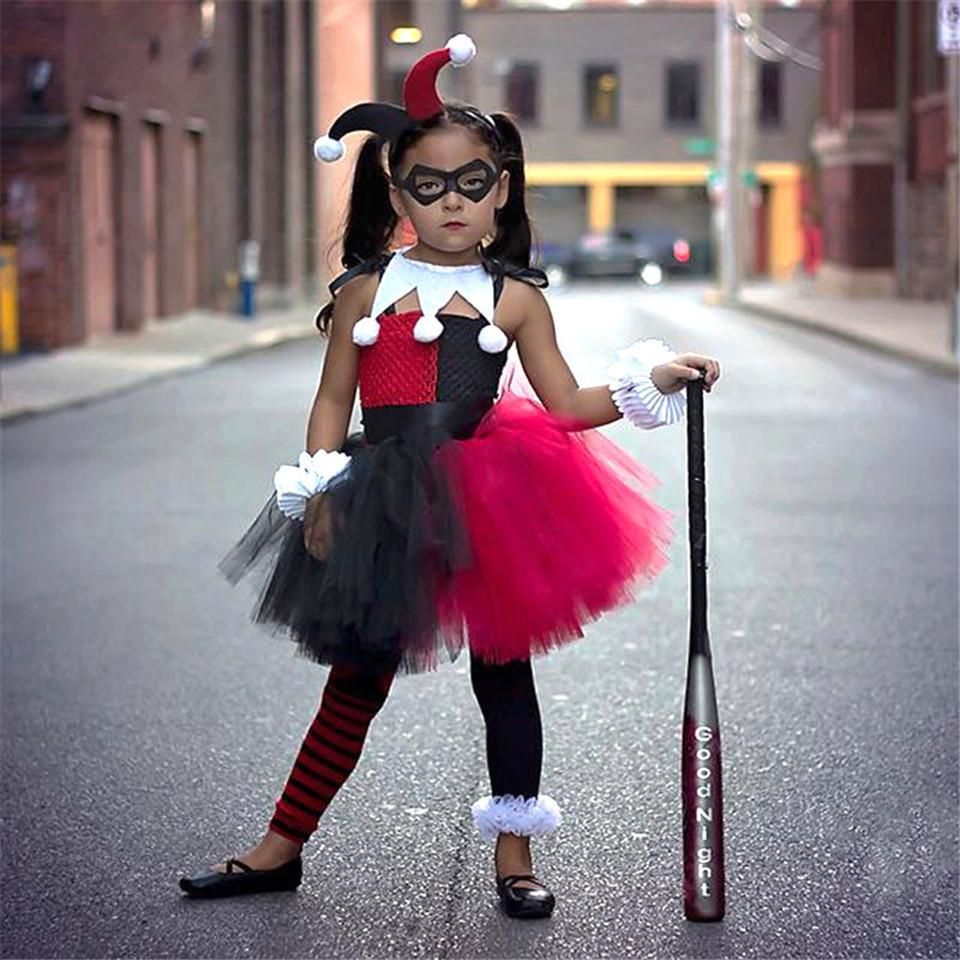 Fantasia Da Arlequina Infantil Esquadrão Harley Quinn