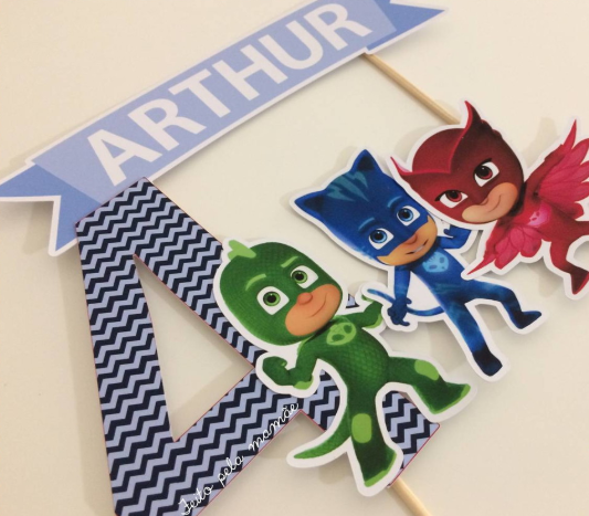 topo de bolo pj masks