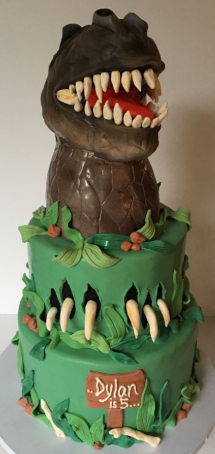 Bolo de dinossauro rex