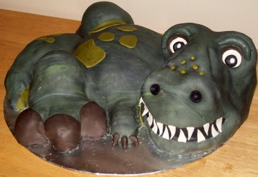 Bolo de dinossauro rex