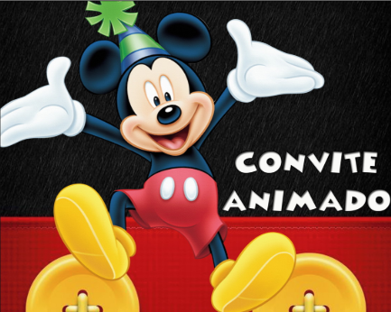 Convite animado do mickey