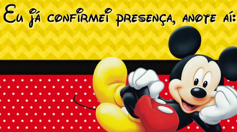 Convite animado do mickey