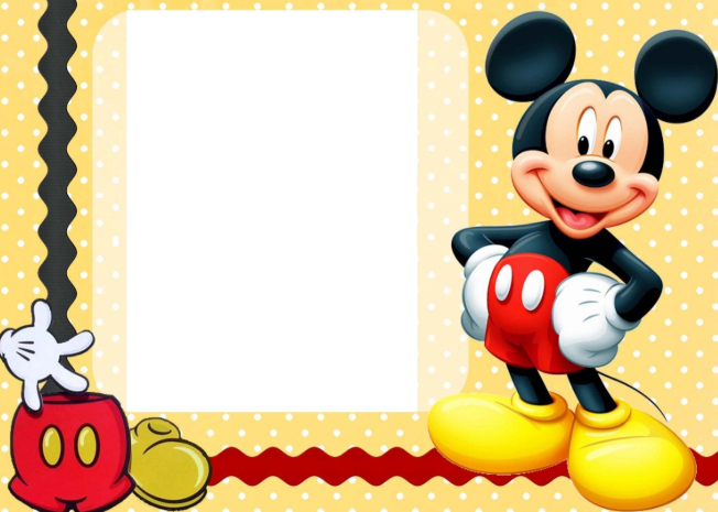 Convite do mickey para imprimir