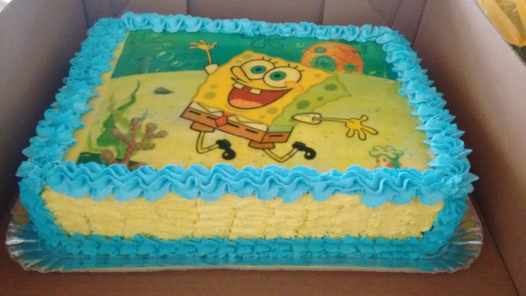 bolo bob esponja chantilly