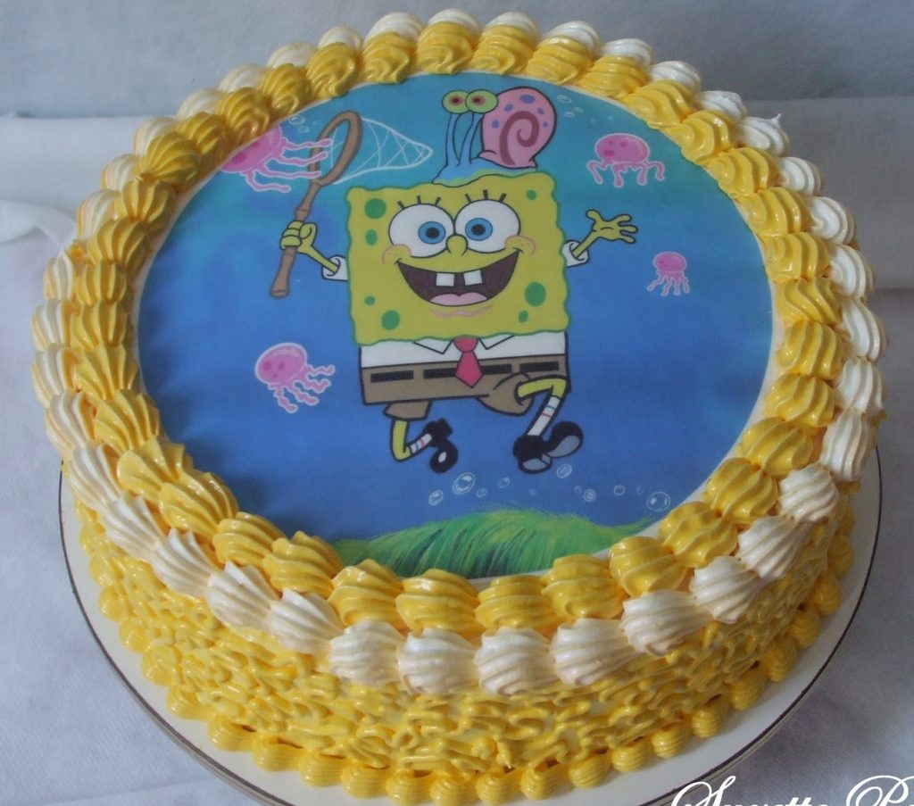 bolo bob esponja chantilly