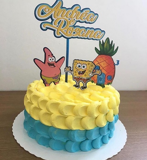 bolo do bob esponja simples