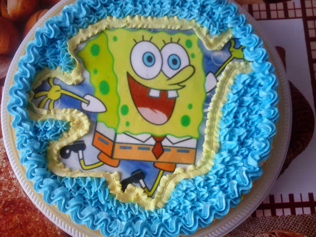 bolo bob esponja chantilly