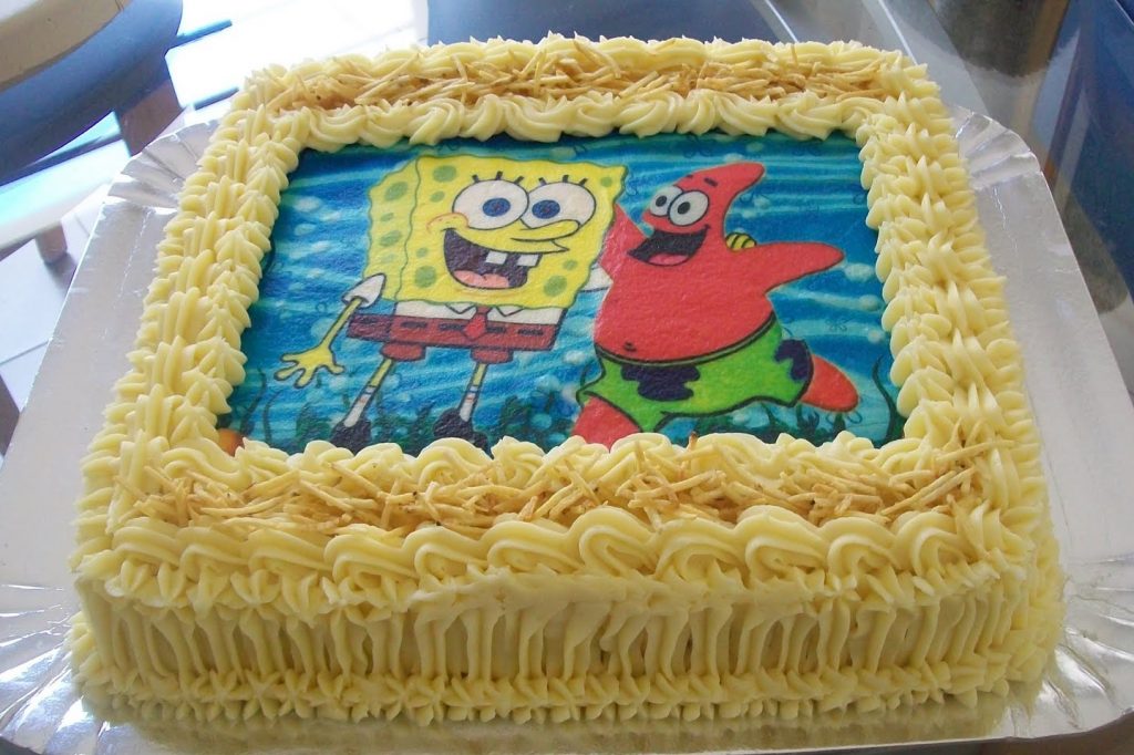 bolo do bob esponja simples