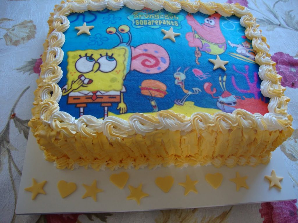 bolo do bob esponja chantily