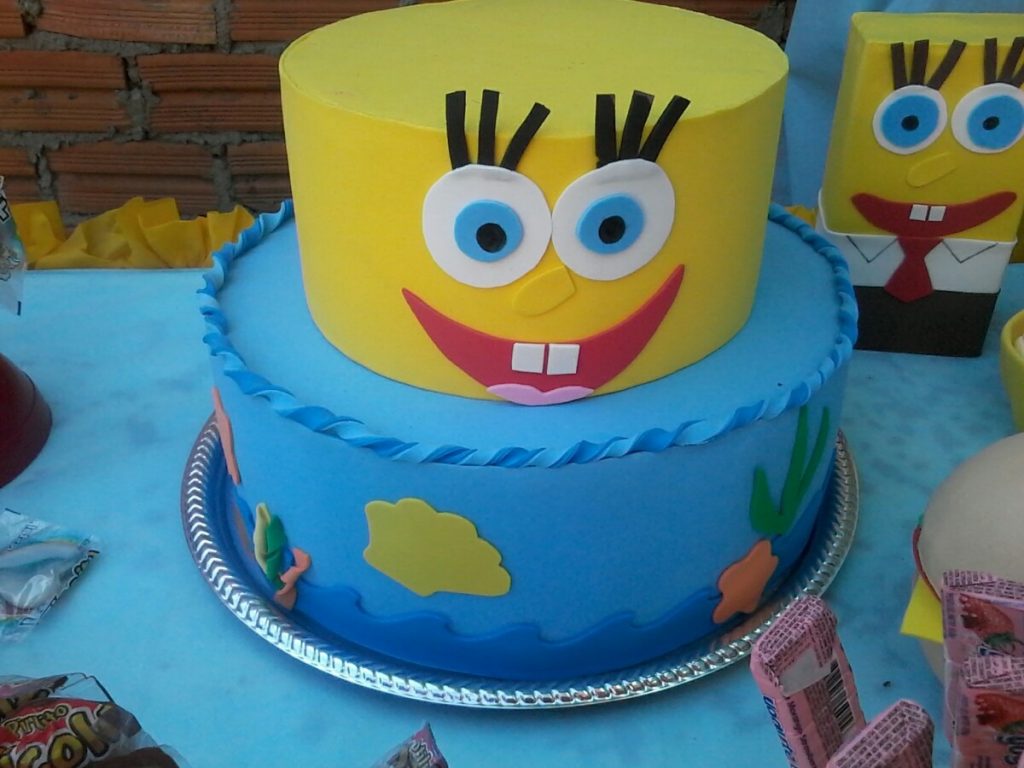 bolo do bob esponja fake