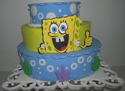 bolo do bob esponja fake