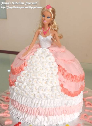 bolo da barbie chantilly