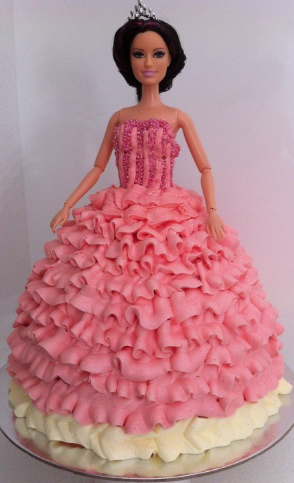 bolo da barbie princesa