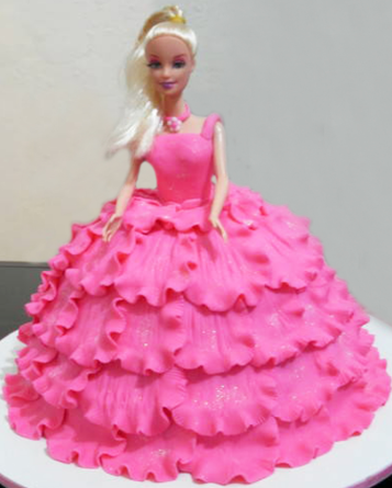 bolo da barbie chantilly