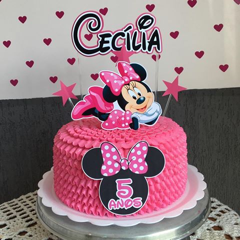 bolo da minnie com chantininho