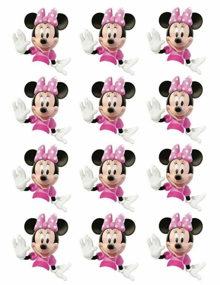 topo de bolo minnie para imprimir