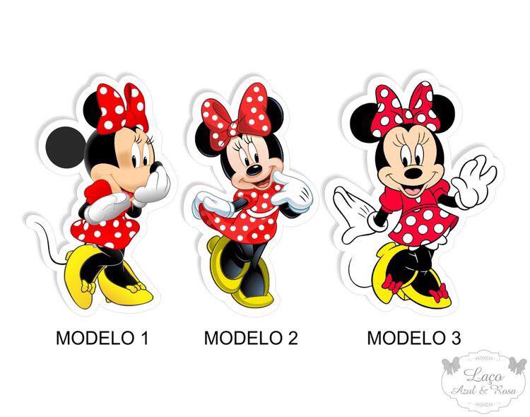 topo de bolo minnie para imprimir