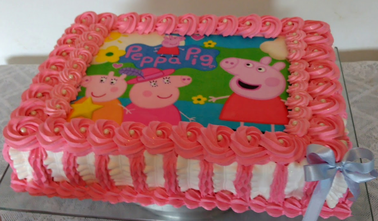 bolo da peppa pig papel arroz