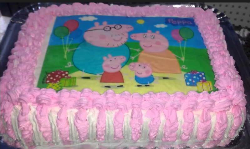 bolo da peppa pig papel arroz