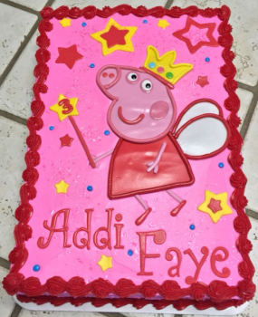 bolo da peppa pig quadrado