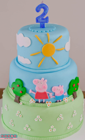 bolo peppa pig 3 andares