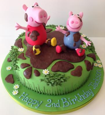 peppa cake and george pig