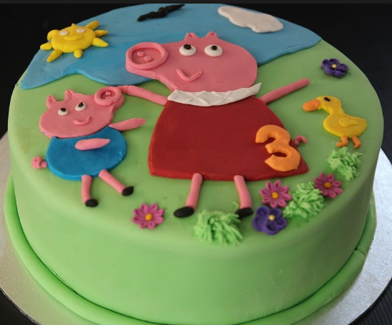 peppa cake and george pig