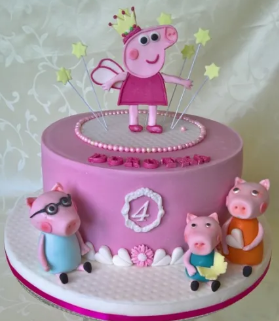 bolo peppa pig princesa