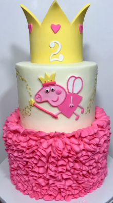 bolo peppa pig princesa