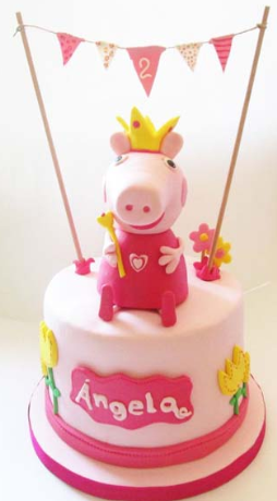 bolo peppa pig princesa