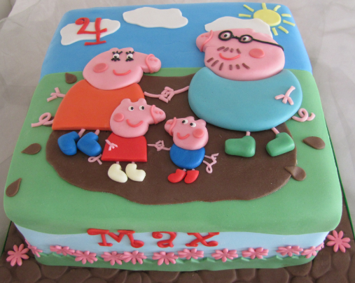 bolo familia peppa pig